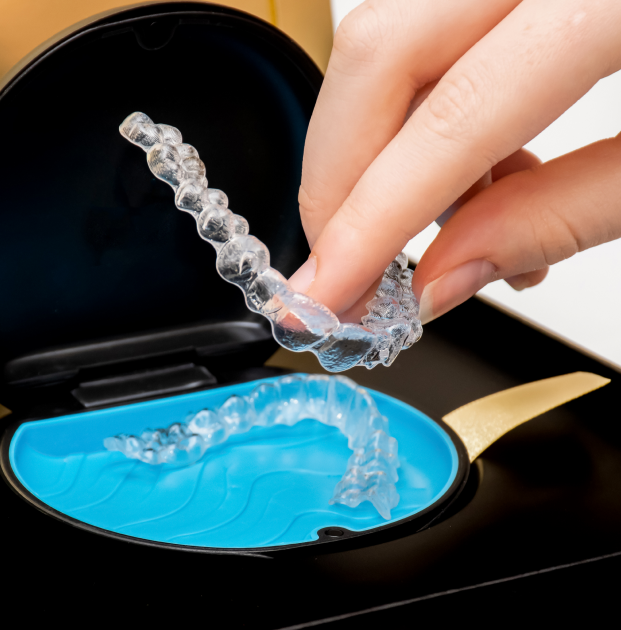 Invisalign clear aligners used for orthodontic treatment