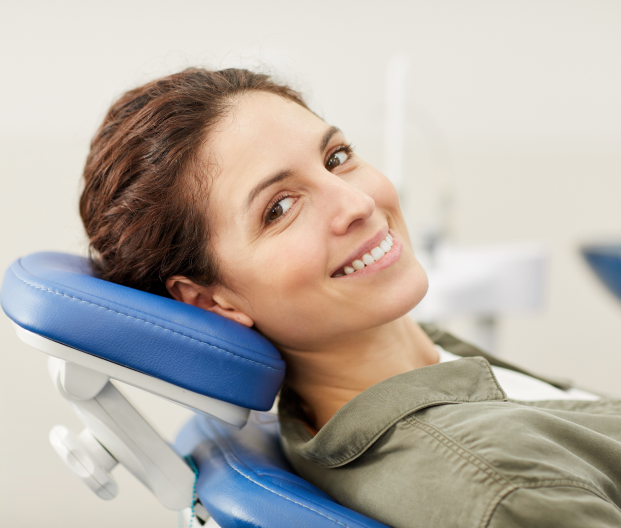 New patient relaxing during a visit to Aesthetic Elements Dental Studio